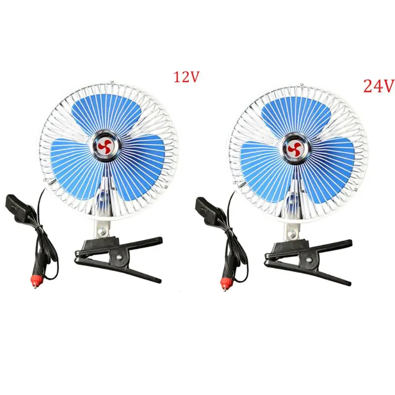 8 ''12 V/24 v портативный автомобильный вентилятор, колеблющийся Автомобильный Вентилятор охлаждения