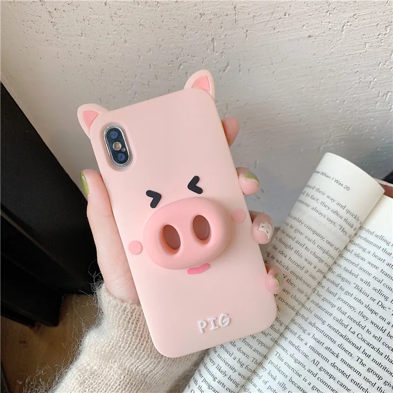 Мультяшная Милая лягушка, свинья, силикон 8plus для Apple x, ручная оболочка XS Max Xer, персональное творчество для iPhone, полностью мягкий чехол