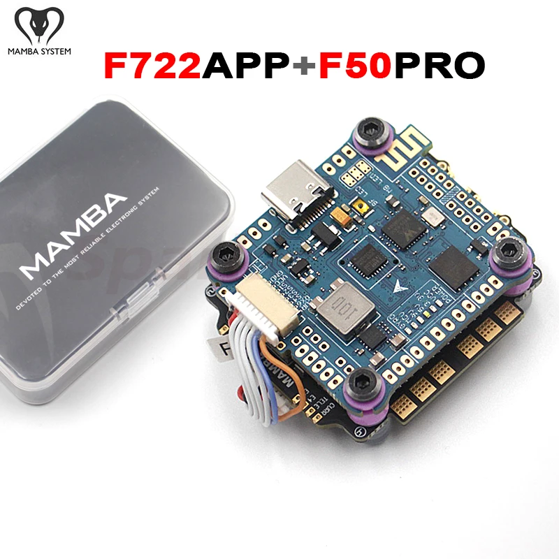 Diatone MAMBA Upgrated F722APP Flight Controller FC F50PRO 50A 4in1 ESC Stack 3-6S Lipo MPU6000 Betaflight OSD Dshot1200 RC FPV