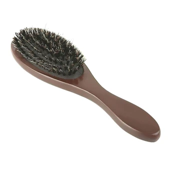 

New 10Pcs Wooden Handle Boar Bristle Hair Brush for Hair Extensions Pro Hair Tools Comb Hair Accessories