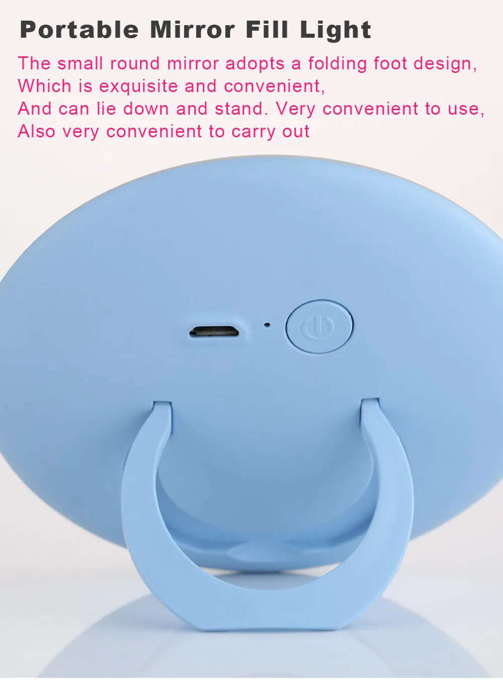 Can Be Put In Handbag Mini Rechargeable Portable Lamp LED Makeup Mirror Travel Vanity Looking Glass Light Fill Light