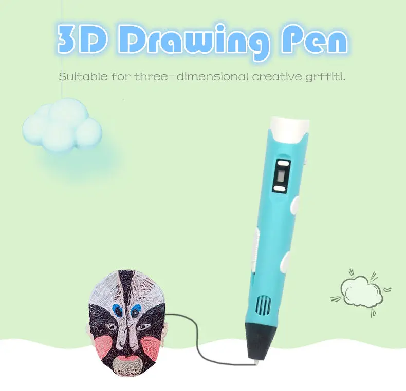 

best selling printer 3D Printing Pen 5V 3D Mosaic Pen Pencil 3 D Drawing Pen Stift PLA Filament For Kid Child Education