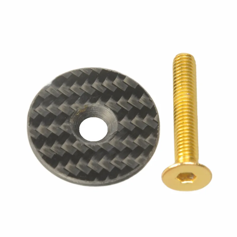 

Carbon Fiber Headset Cap Bolt Handlebar Stem Tube Alloy Front fork Useful