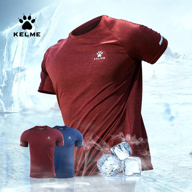 Мужская футболка KELME летний топ для бега футбола баскетбола тренировок