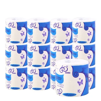 

10rolls Mix Wood Pulp For Daily Use Biodegradable Bathroom Accessories 3 Layers Highly Absorbent Home Kitchen Toilet Paper