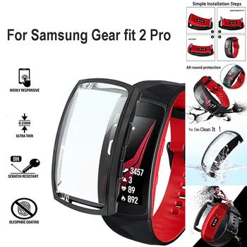 

25# Full Screen Clear Film Tempered Glass Accessories TPU Protective Watch Case Cover Shell For Sanmsung Gear fit 2 pro