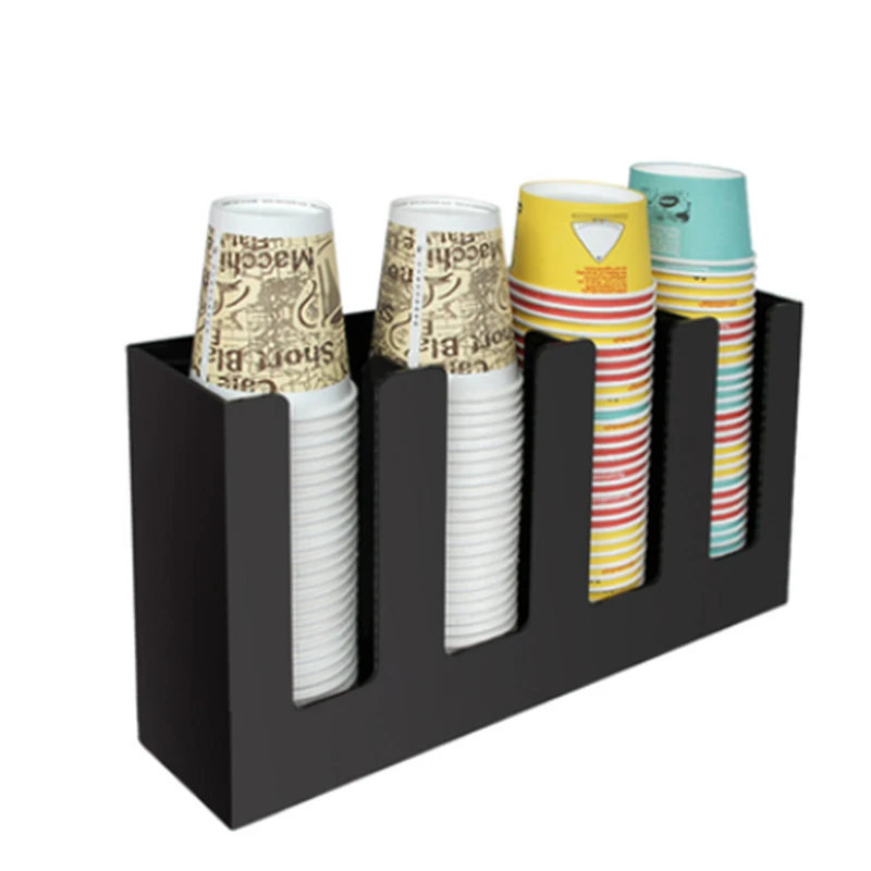 Acrylic Coffee Cup Dispenser, milk disposable plastic paper cups lid