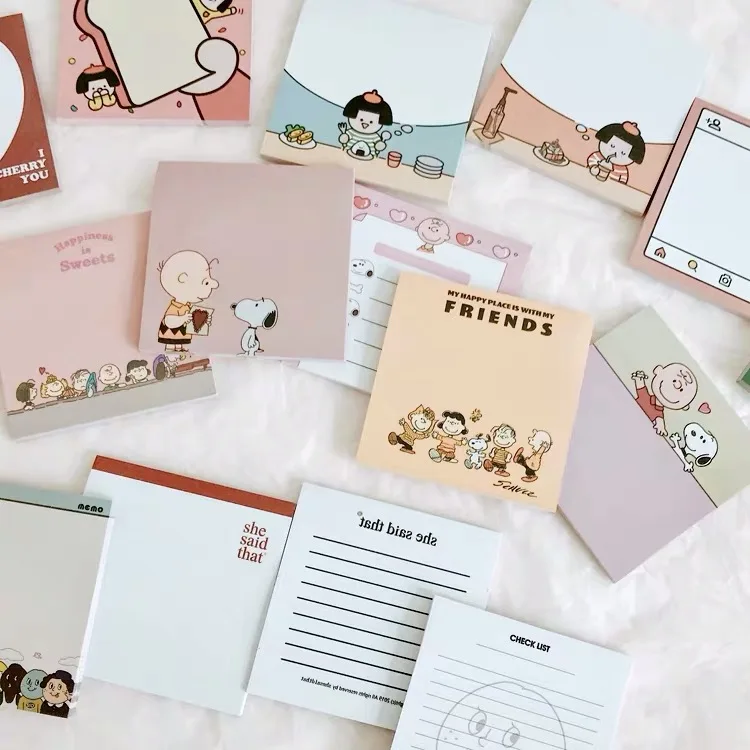 50 листов Peanuts Rogue Dog мультфильм Kawaii блокнот для заметок Sticky Note N Times стикер бумага