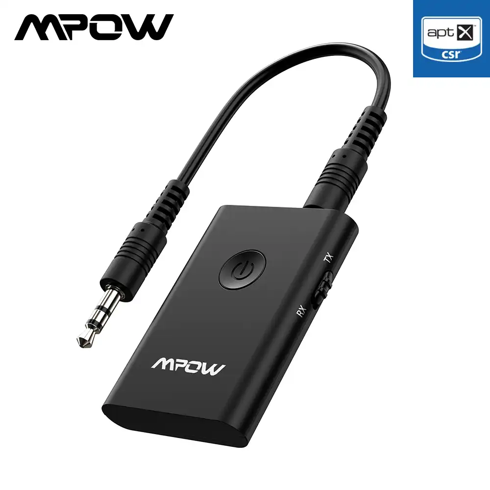 Mpow Bluetooth レシーバー送信機 2 イン 1 ワイヤレス 3 5 ミリメートル Aux Aptx ワイヤレスアダプタのためのテレビ ホーム Pc 車 ヘッドフォン Wireless Adapter Aliexpress