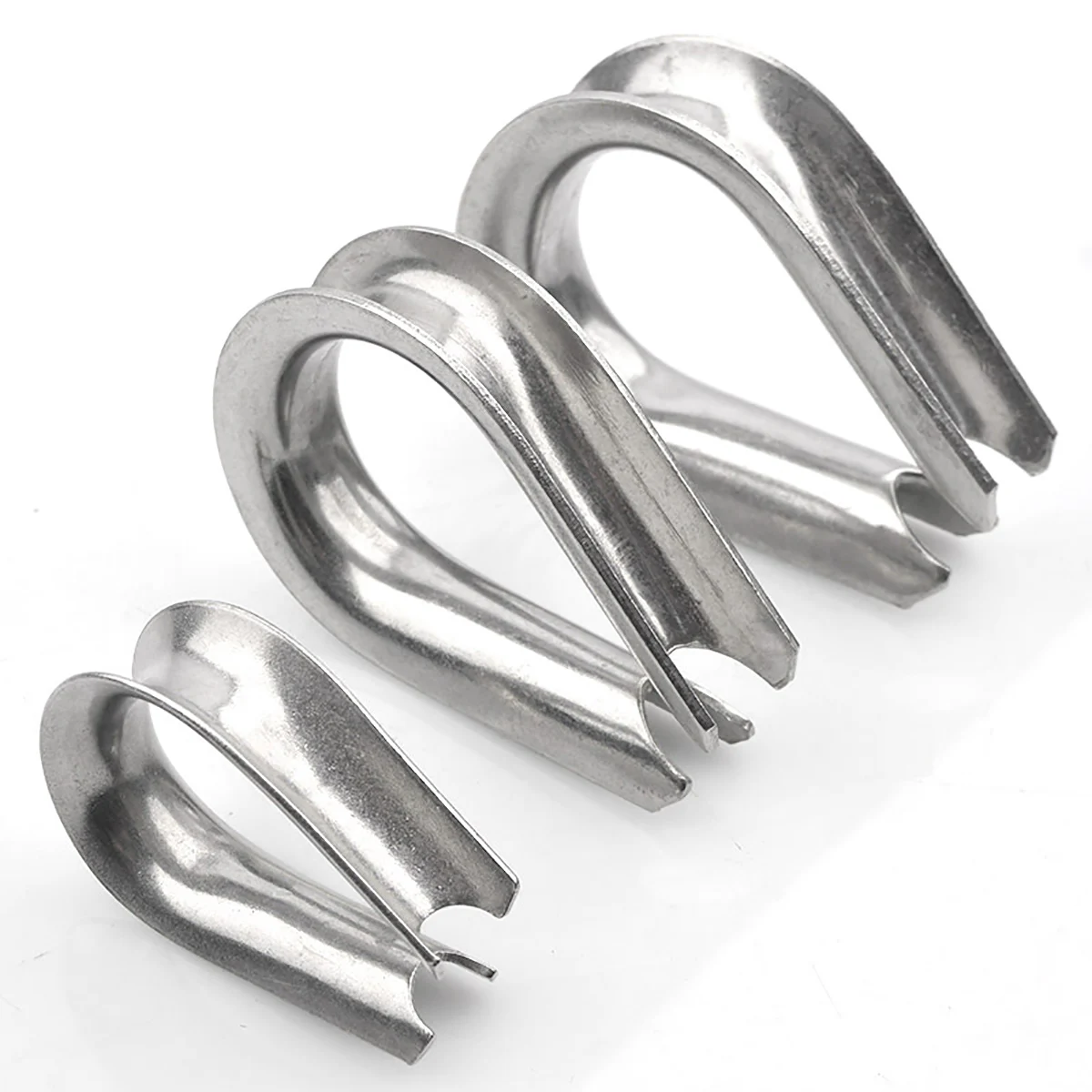 10pcs M1.5-M6 Stainless Steel Wire Rope Protection Ring Clamp Thimbles  Rigging Hardware Chicken Heart Ring Fixing Workpiece - AliExpress