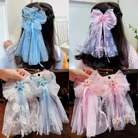 Princess Hairpins Girls Big Bows Hair Clip For Children Snowflake Kids Hair Accessories Party Side Clips Kids School Hairgrips