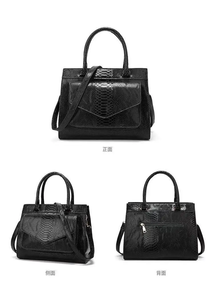 Змеиная кожа, женские сумки через плечо, коричневые, черные, роскошные женские сумки, дизайнерская Повседневная сумка для покупок с сумочкой Bolsas