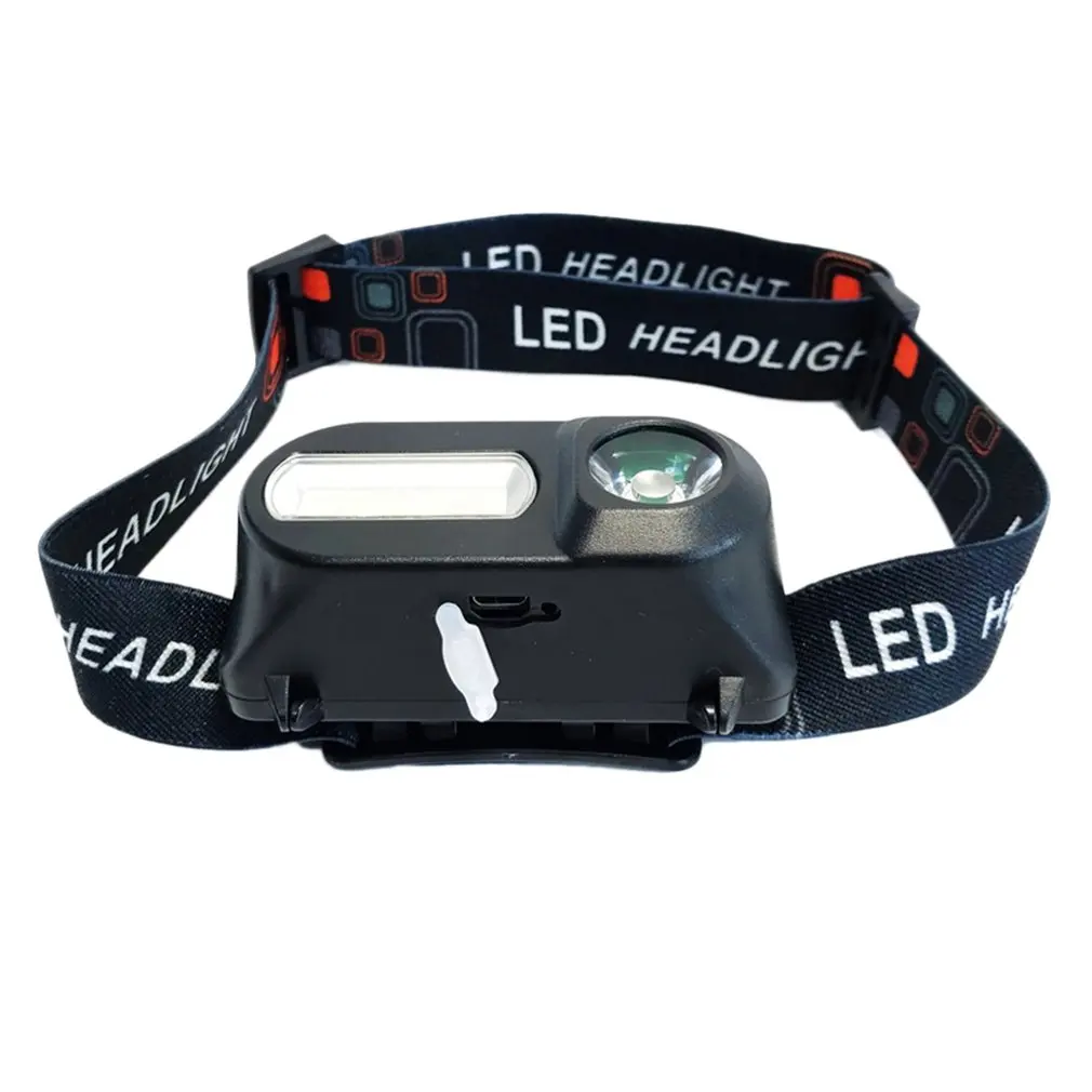 

Multi-function USB interface charging head light COB outdoor emergency head-mounted flashlight 18650 battery lighting