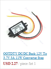 OOTDTY DC преобразователь 15W 12V понижающий до 6V 3A модуль питания Водонепроницаемый-белый