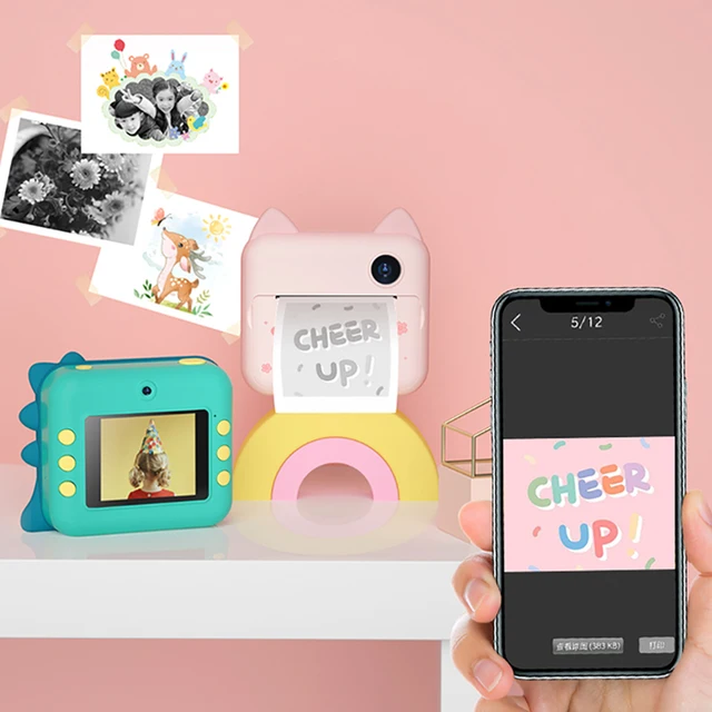 Kids Instant Camera Children Print Camera For Kids 1080P Video Photo Digital Camera With Print Paper Birthday Gift For Girls Boy 3