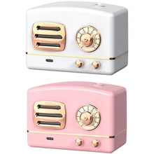 2Pcs Air Humidifier 200Ml Mini Diffuser Usb Aromatherapy Aroma Diffuser Mist Maker Fogger with Led Light - Pink & White