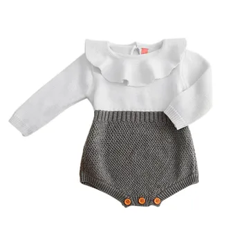 

Knitted Baby Romper New Infant Clothes Princess Girl Jumpsuit Cotton Newborn Baby Girl Romper Toddler Infant Girls Clothes