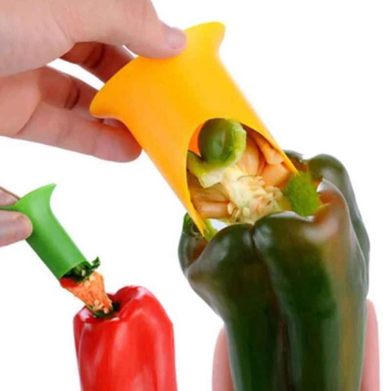 2в1 перец чили колокольчик Jalapeno Corer Seed Remover зеленый перец Чили резак коронщик овощечистка фруктов кухонная утварь