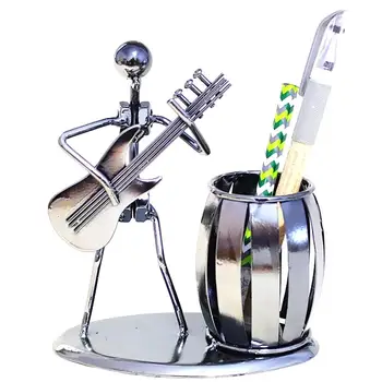 

Metal Guitar Bass Violin Rocker Pencil Pen Holder Cup Desktop Stand Storage Box