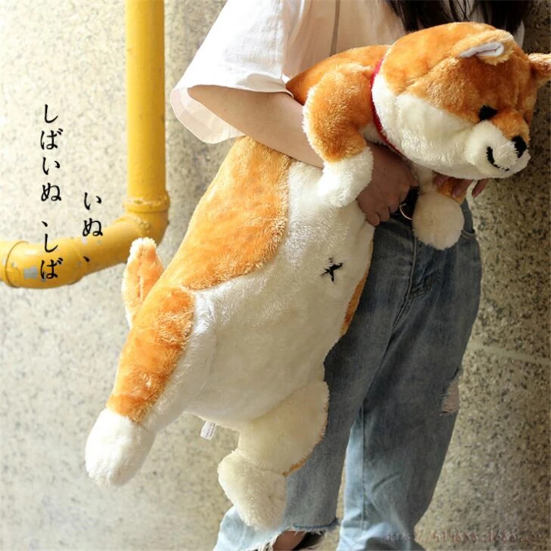 80CM Kawaii Big Size Shiba Inu Plush Doll Big Dog Soft Cotton Pillow Stuffed Animals Christmas Birthday Gift Kids Toys