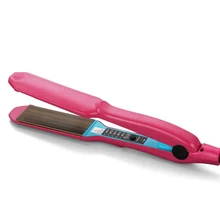 TOHUAN, розовые профессиональные утюжки для выпрямления волос, быстрый нагрев, светодиодный дисплей, широкие прямые пластины, утюжки для выпрямления волос, стайлер для волос
