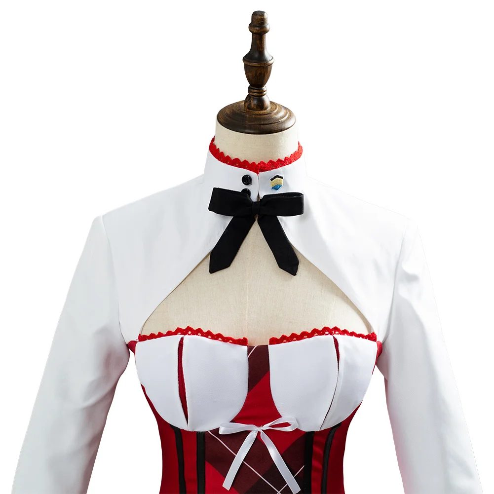 Assassins Pride Melida Angel; костюм для косплея; красное и белое платье