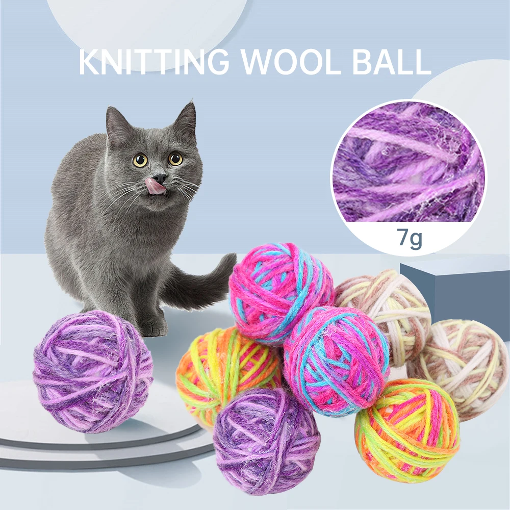 Pet Ball Training Supplies Interactive Pet Cat Ball Toy Colorful Pet Kitten Stick Feather Wand With Small Bell Mouse Cage Toys