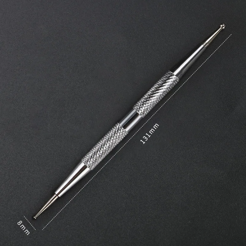 Nail Beauty Tool Set 5 Double Headed Point Flower Diamond Pen Stainless Steel Metal Manicure Pen Drawing Needle Wholesale