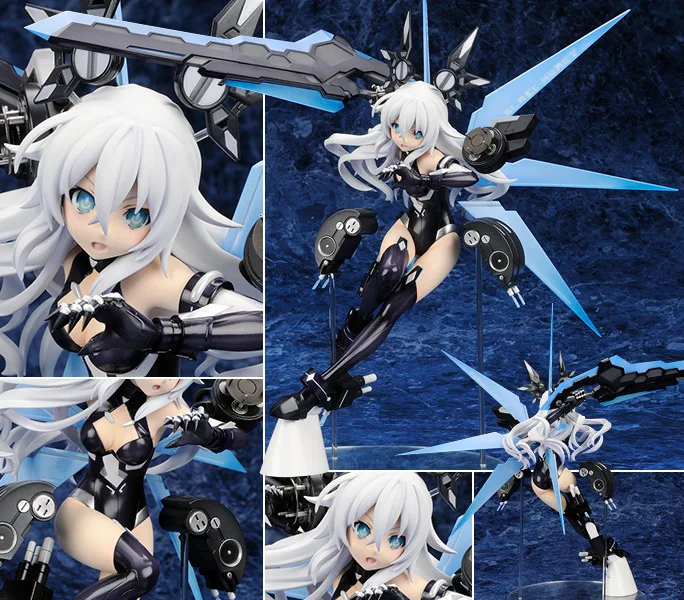 

-Try Fun Hyper-Dimensional Game Garage Kit Neptune Black And White with Pattern Heart Game Garage Kit Anime Model