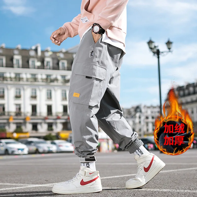 

2019 Hk1958 plus Velvet Japanese-style Exterior Large Size Labeling Workwear Pants with Velvet M-5x Hk1195