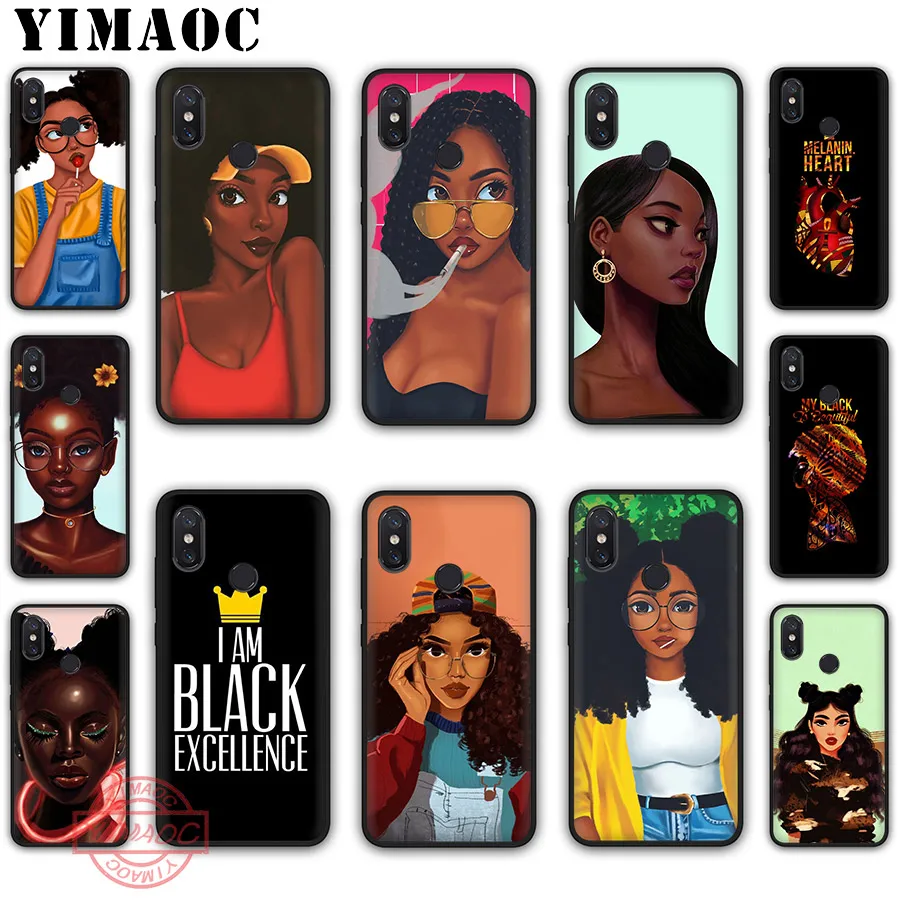 YIMAOC 2bunz Melanin Poppin Princess Soft Case for Xiaomi Mi 10 9 8 SE 6 A1 A2 A3 Lite F1 9T Pro CC9E Max 3 | Мобильные телефоны и