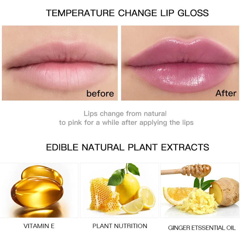 3-color Lip Gloss Capsule Design Transparent Lip Gloss Temperature-varying High-gloss Lip Gloss Moisturizing Lips Plump Lips hot 3-color Lip Gloss Capsule Design Transparent Lip Gloss Temperature-varying High-gloss Lip Gloss Moisturizing Lips Plump Lips hot
