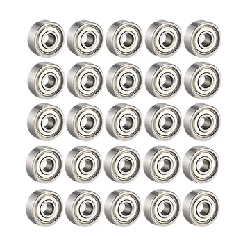 

25Pcs 608 ZZ Ball Bearings, 608Zz Metal Double Shielded Miniature Deep Groove Skateboard Ball Bearings (8mm x 22mm x 7mm)