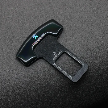 

Car-Styling Carbon Fiber Auto Safety Seat Belt Buckle Clips Clasp Insert For Peugeot 206 207 307 3008 2008 308 408 508 301 208