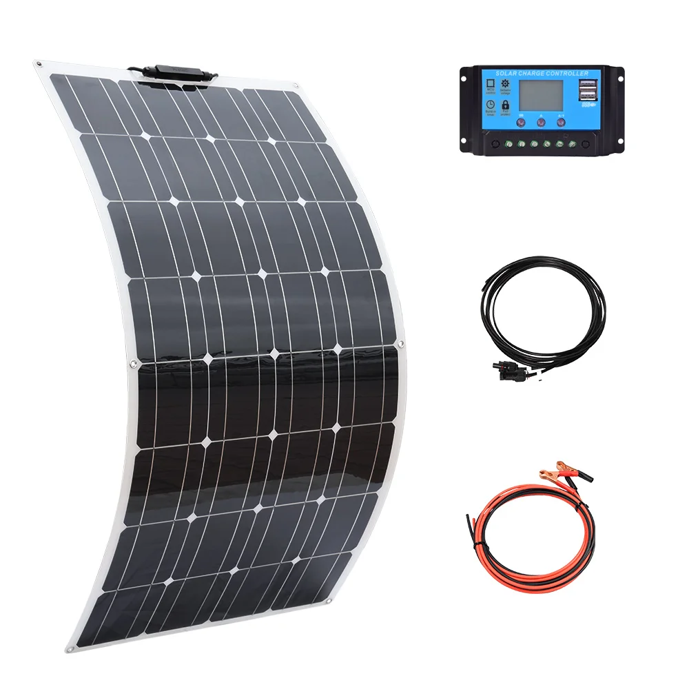 

BOGUANG 100w 200w 300 w 400w 500w 600w solar panel kit complete Photovoltaic panels cell for 12V 24v battery home car Boat yacht