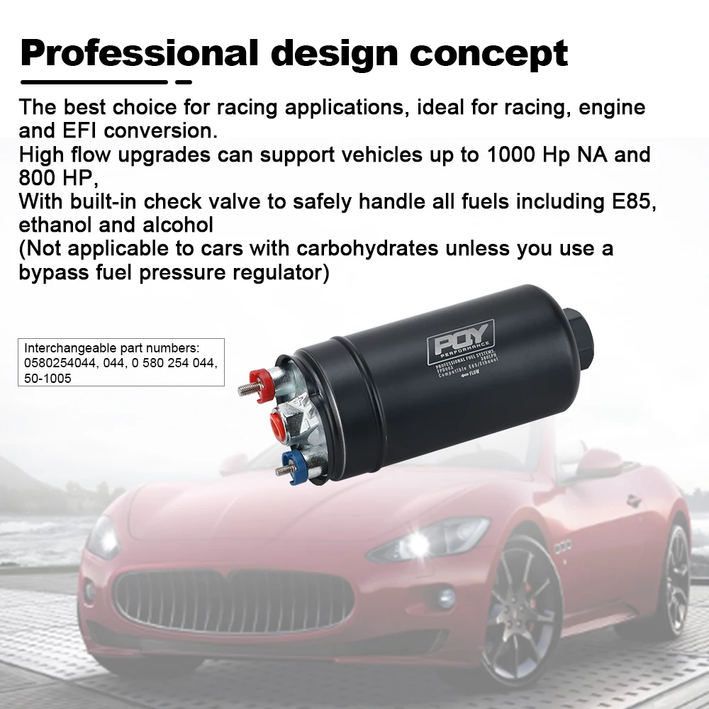 Бесплатная доставка Внешний EFI 380LH 1000HP высокое качество PQY топливный насос E85