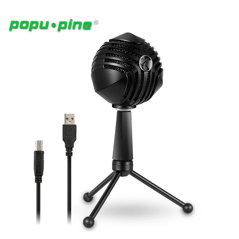 

USB Condenser Microphone Cardioid Professional Podcast Studio Recording Mikrofon with Foldable Tripod for PC Karaoke Youtube