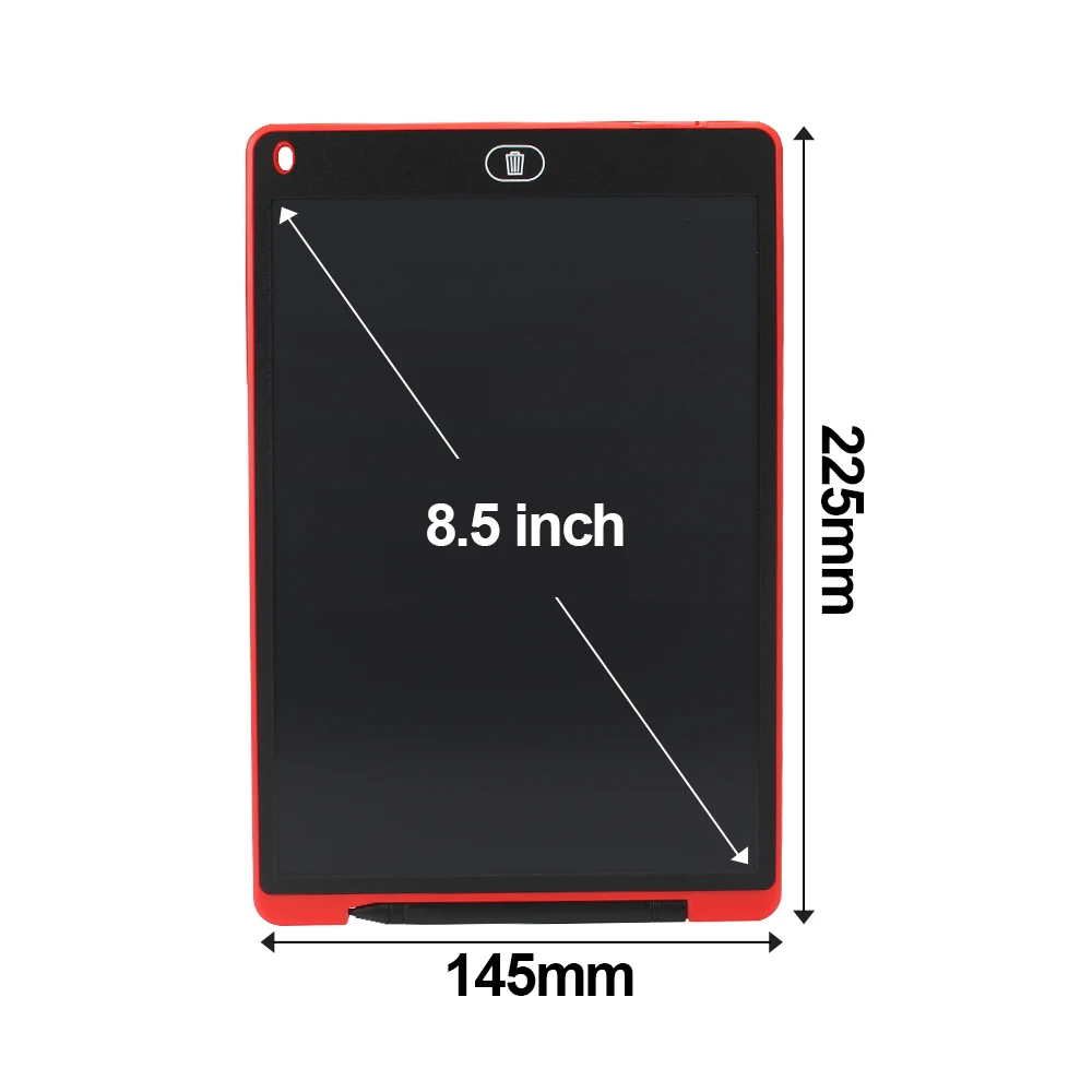 8.5 inch Red Графический планшет, планшет для рисования 8,5, 12 дюймов, ЖК-планшет, светодиодный светильник, планшет для рисования, цифровая доска, электронный смарт-ноутбук - Цвет: 8.5 inch Red