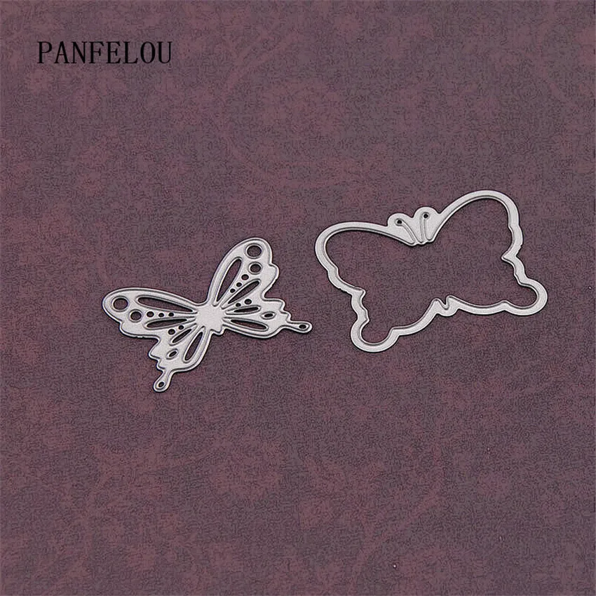 PANFELOU 1 лот = 2 шт маленький с металлической бабочкой ремесло резчик углеродистой стали бумажная заготовка резки Скрапбукинг/DIY Тисненные карты