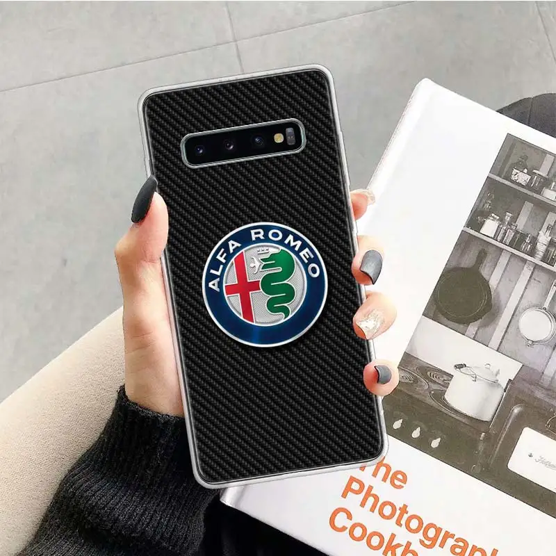 Чехол с логотипом Alfa Romeo для samsung Galaxy Note 10, 9, 8, S10+ Lite, S9, S8, J4, J6, J8 Plus,, S7, S6 Edge, мягкий чехол для телефона