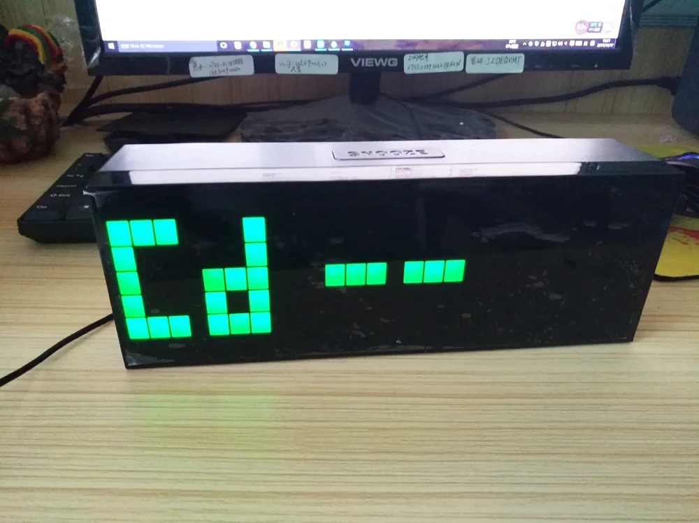 Большой размер с секундным дисплеем Зеленый светодиодный цифровой светодиодный Будильник часы-таймер с обратным отсчетом большие зеленые цифры для удобного просмотра