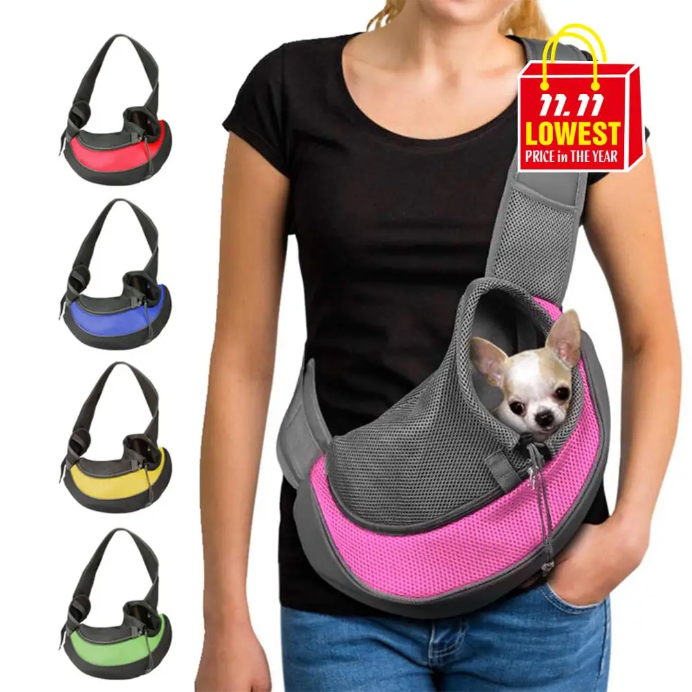 Pet сумка для переноски собак S/M для отдыха на открытом воздухе для собак Сумка из сетчатой ткани Оксфорд Удобная Слинг женская сумка