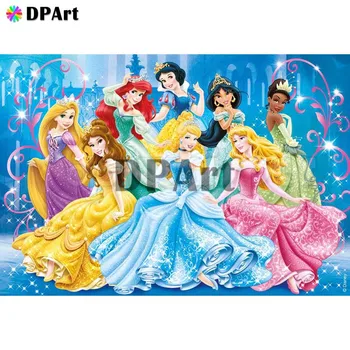 

Diamond Painting 5D Full Square/Round Drill Cartoon Princess Daimond Rhinestone Embroidery Painting Cross Stitch Mosaic Pic M291