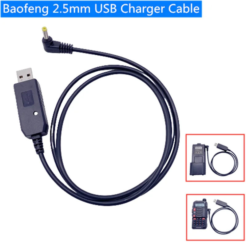 BAOFENG USB зарядное устройство кабель с индикаторным светильник для BaoFeng bf-uvb3plus baattery