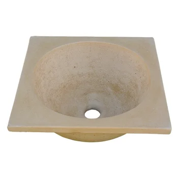 

Pile Sink Rustic square for inner or outer in concrete-stone 40x40x16cm.
