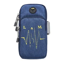 Рука Сумка, чехол для телефона многофункциональный регулируемый ремень Водонепроницаемый Пеший Туризм Спортивные Наушники для бега отверстие тренажерный зал противоскользящие, из дышащей ткани