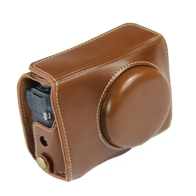Из искусственной кожи чехол для Canon Powershot G7X III G7XIII G7X Mark III G7X3 G7XM3 Роскошный чехол для камеры черный кофе коричневый