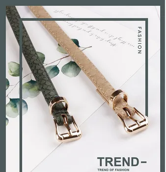 

2020 explosion models women's snake pattern thin belt Korean fashion belt women's belt women's wild dress belt