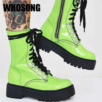 

Women Boots Girls Shoes Woman Platform Flats Ladies Round Toe Ankle Boots Female Brand Motorcycle Boots Soft Fashion Shoes New