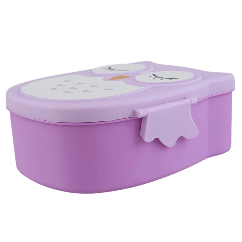 BEAU-Fun Life Bento box мультяшная милая сова Bento Ланч-бокс посуда фиолетовый